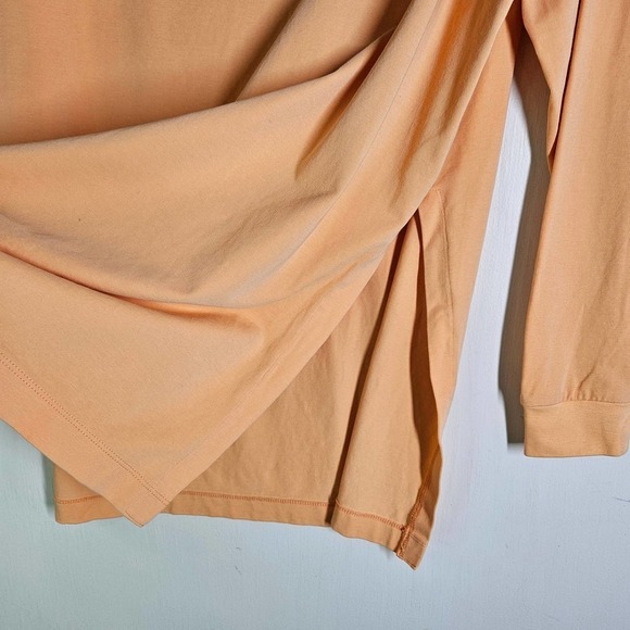 Monica + Andy Organic Long Sleeve Pajama Top L Peach‎ Orange Lounge Tunic Mommy - Picture 3 of 8